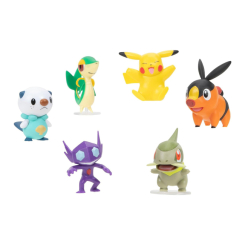 Фігурки персонажів - Набір фігурок Pokemon W6 Себалай, Ексью, Снайві, Тепіг, Ошавотт, Пікачу (PKW3062)