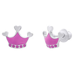 Ювелирные украшения - Серьги UMa&UMi Symbols Корона розовые (0010000016994)