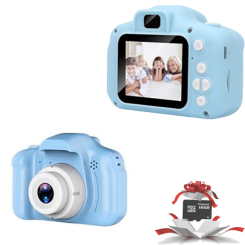 Фотоаппараты - Детский цифровой фотоаппарат UKC GM14 Фотокамера 3 Мегапикселя c дисплеем 2″ функция фото и видеосъемка UKC GM14 голубой+карта microSD (AN 2294198594)