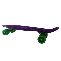 Пенниборд - Скейт Go Travel Penny board фиолетовый с зелёным (LS-P2206PGS)