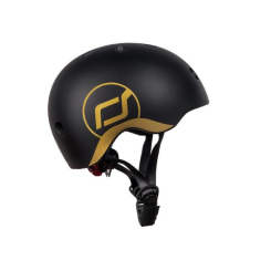 Защитное снаряжение - Шлем защитный Scoot and Ride черный с фонариком (SR-181206-BLACK)