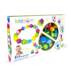 Развивающие игрушки - Развивающая игрушка Lalaboom Текстурные бусины 36 предметов (BL300)