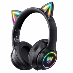 Портативні колонки та навушники - Навушники Bluetooth ONIKUMA Gaming CAT B90 з підсвічуванням Black (019330)