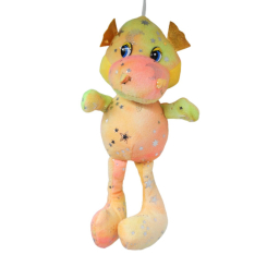 М'які тварини - М'яка іграшка Дракон 22 см рожево-жовтий MIC (M16272) (222758)