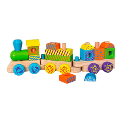 Развивающие игрушки - Каталка-кубики Viga Toys Поезд (50572)