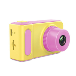 Фотоаппараты - Детский цифровой фотоаппарат противоударный Smart Kids Camera V7 Желтый/Розовый+Карта 16Гб (117654427/1)