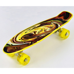 Пенниборд - Скейт Пенни борд со светящимися PU колёсами Best Board Paints 70 кг Разноцветный (74538)