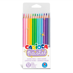 Канцтовари - Олівці кольорові Carioca Pastel 12 кольорів (43034)