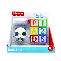 Іграшки для ванни - Іграшка для ванни Fisher-Price Панда з набором літер та цифр (GMBT004B)