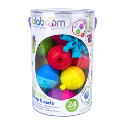 Развивающие игрушки - Развивающая игрушка Lalaboom Текстурные бусины 24 предметы в тубусе (BL200)