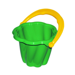 Набори для пісочниці - Відро Ромашка Colorplast зелене (1142) (50005)