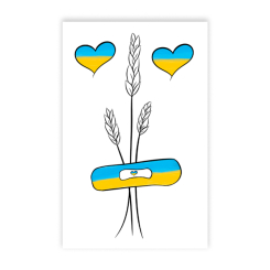 Косметика - Набір тату для тіла Tattooshka Український колосок із сердечками (L-50)