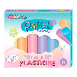 Набори для ліплення - Пластилін Colorino Pastel 6 кольорів (84972PTR)