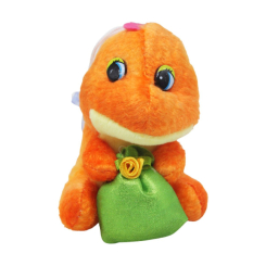М'які тварини - М'яка іграшка Дракон із мішечком помаранчевий 9 см MIC (M16264) (222787)
