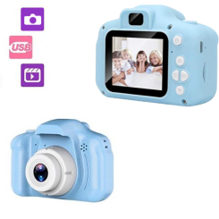 Фотоаппараты - Детский цифровой фотоаппарат UKC GM14 Фотокамера 3 Мегапикселя c дисплеем 2″ функция фото и видеосъемка UKC GM14 голубой (AN 2294198591)