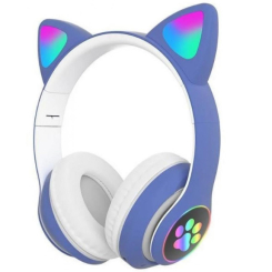 Портативные колонки и наушники - Наушники-ушки Bluetooth MDR CAT ear VZV-23M 7805 Blue N (018067)