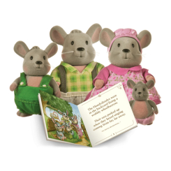 Фігурки тварин - Набір фігурок Lil Woodzeez Сім'я мишей з книжкою (6003M)