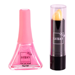Косметика - Набір косметики Lukky Лак і помада з ефектом проявлення рожевий (T13803)