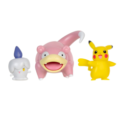 Фигурки персонажей - Набор фигурок Pokemon W18 Пикачу, Литвик и Слоупок (PKW3056)