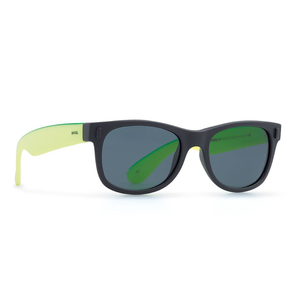 

Солнцезащитные очки INVU Черно-зеленые вайфареры детские (K2410V)