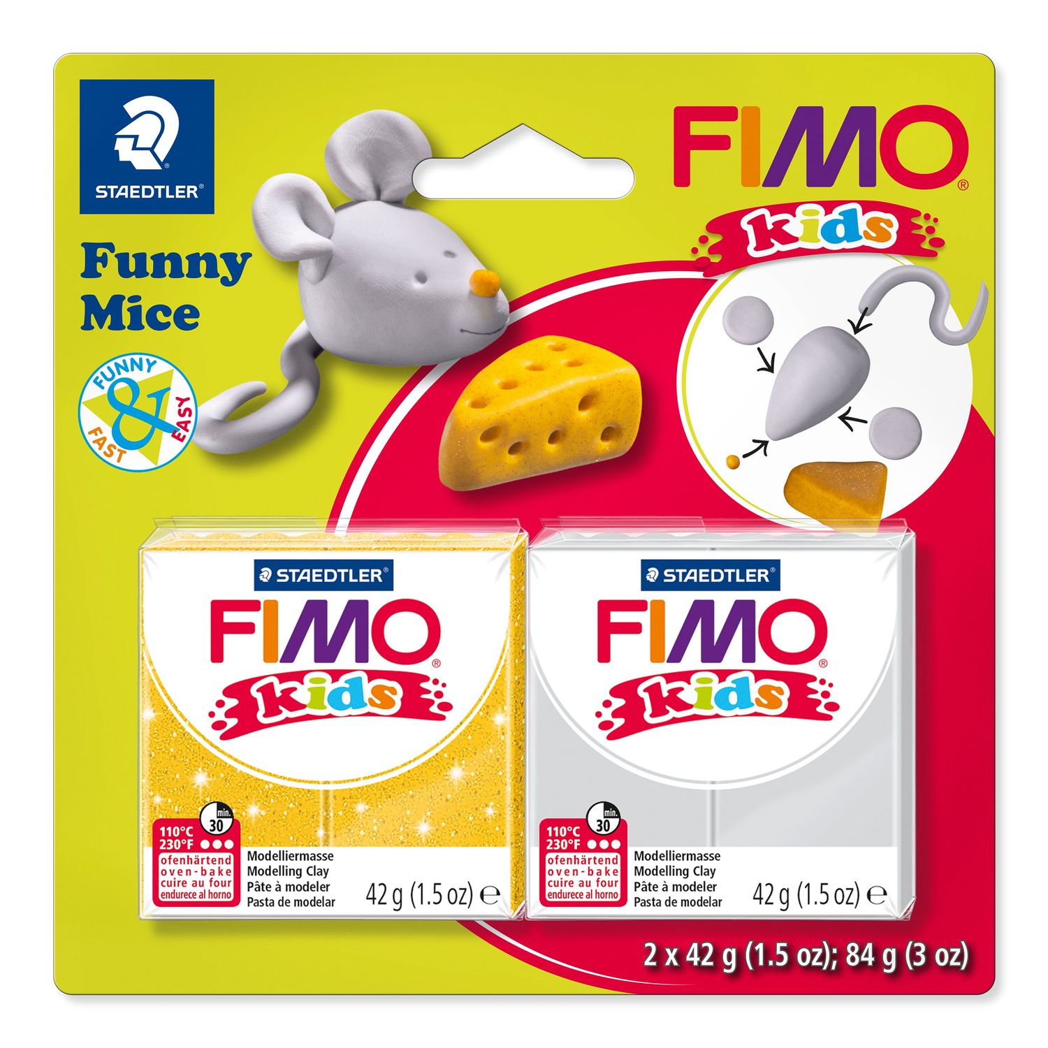 Набір пластики Fimo Kids Веселе мишеня (803511)
Набір пластики Fimo Kids Веселе мишеня (803511)