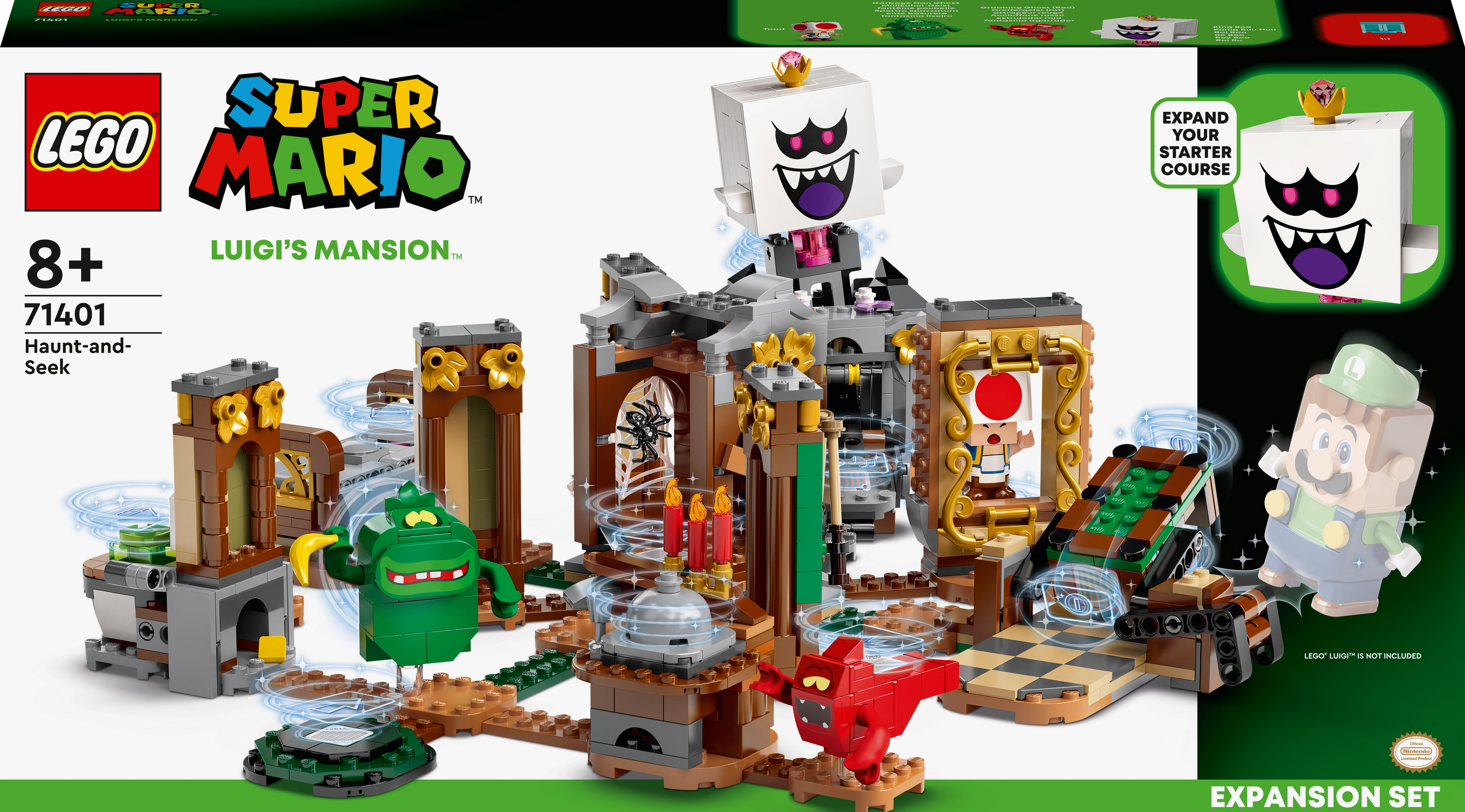 Конструктор LEGO Super Mario Особняк Луиджи: Дополнительный набор «Поиски привидений» (71401)
Конструктор LEGO Super Mario Особняк Луиджи: Дополнительный набор «Поиски привидений» (71401)