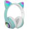 Портативні колонки та навушники - Навушники Bluetooth MDR CAT ear CAT ear VZV-23M 7805 з підсвічуванням Mint (019629)#3