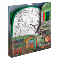 Набори для творчості - Рюкзак-розмальовка Moxy Dinosaur Expedition з фломастерами (990192)