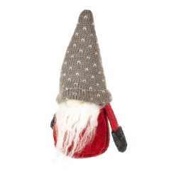 Аксессуары для праздников - Мягкая игрушка Elso Гном в сером колпачке в горошек 6 шт. (037NV) (MR35048)