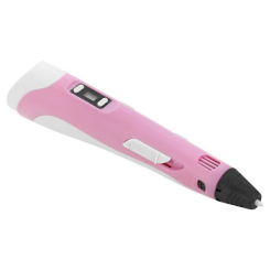 3D-ручки - 3D ручка c LCD дисплеем 3DPen Hot Draw 3 Pink+Досточка+Ножницы+Комплект эко пластика для рисования 209 метров (245480947/18)