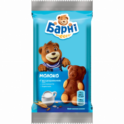 Сладости - Пирожное бисквитное Ведмедик Барні с молочной начинкой 30 г (7622300275167)