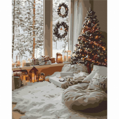 Товари для малювання - Картина за номерами Brushme Магія зимового дня (BS54189)