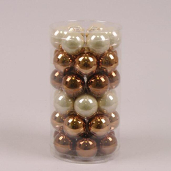 Аксесуари для свят - Кульки скляні Flora D-3,8 см. 36 шт(44561) (MR35691)