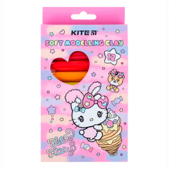 Набори для ліплення - ​Восковий пластилін Kite Hello Kitty 12 кольорів (HK23-086)