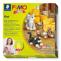 Набори для ліплення - Набір пластики Fimo kids Котики (8034 16)