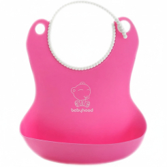 Товары по уходу - Детский фартук для кормления силиконовый Babyhood розовый (BH-401P) Товары по уходу - Детский фартук для кормления силиконовый Babyhood розовый (BH-401P)