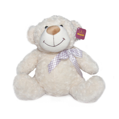 М'які тварини - М'яка дитяча іграшка ведмідь white з бантом 40 см Grand DD651990 (88792)