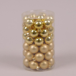 Аксесуари для свят - Кульки скляні Flora D-2,5 см. 48 шт(44515) (MR35652)