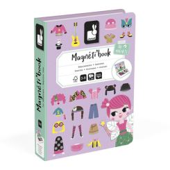Обучающие игрушки - Магнитная книга Janod Наряды для девочки (J02718)