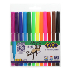 Фломастеры ZiBi Kids line 12 цветов (ZB.2802)