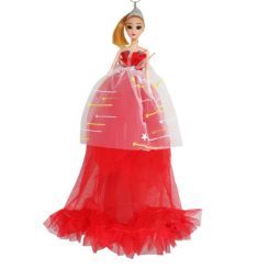 Куклы - Кукла в длинном платье Mic Звездопад красный (ASR180) (207533)