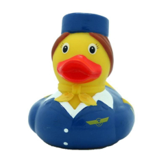 Іграшки для ванни - Каченя гумове LiLaLu FunnyDucks Стюардеса L1871