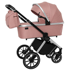 Детский транспорт - Коляска детская универсальная CARRELLO Optima CRL-6503 (2in1) Hot Pink в льне  (CRL-6503 Hot Pink)