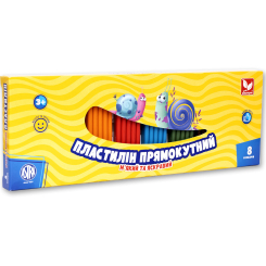 Наборы для лепки - Пластилин восковой Школярик 8 цветов (303116002-UA)