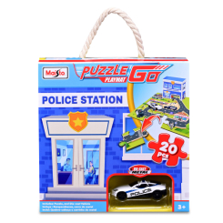 Пазлы - Пазл Maisto Emergency 20 элементов с машинкой голубой (12680/1)