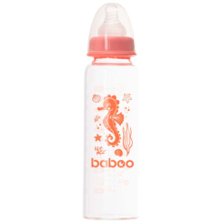 Пляшечки, соски та аксесуари - Скляна пляшечка Baboo Антиколікова 240 мл (3-118)
