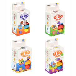 Набори для ліплення - Маса для ліплення Strateg U DO Clay 5 шт в асортименті (4823113889777)