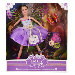 Ляльки - Лялька Emily Феї Шатенка у ліловій сукні (QJ093D)