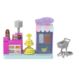 Ляльки - Ігровий набір Barbie Mini BarbieLand Заклади міста Супермаркет (JCR29/3)