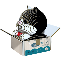 3D-пазлы - 3D пазл Eugy Зоопарк Котенок черно-белый (XEG-089) 3D-пазлы - 3D пазл Eugy Зоопарк Котенок черно-белый (XEG-089)